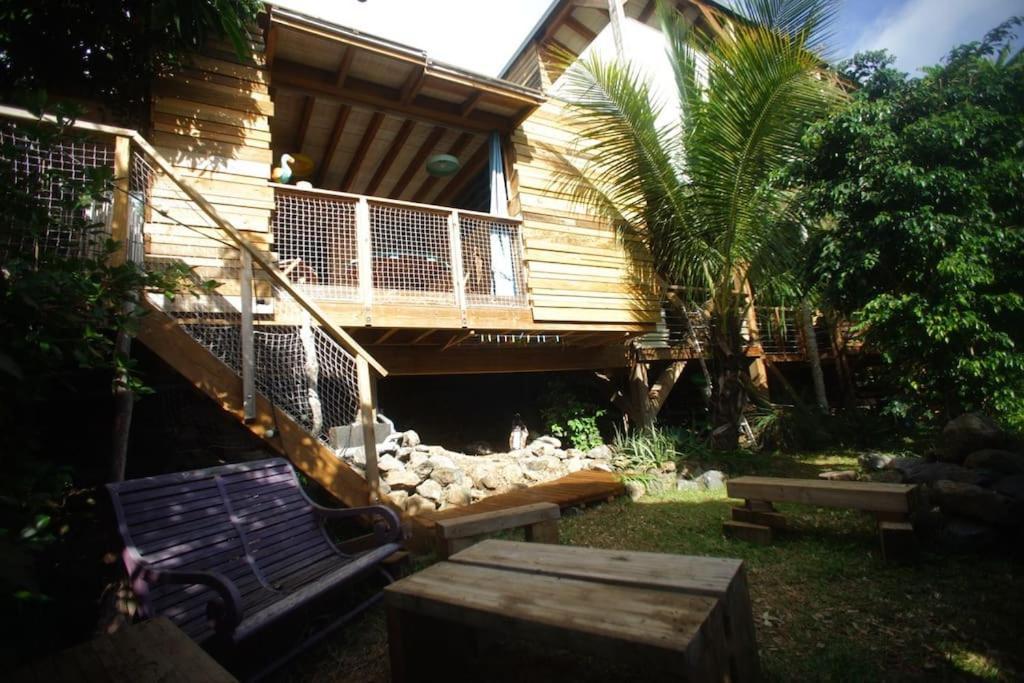 Bungalow Ecologique Avec Toilettes Seches Leu Kabanon Vue Mer Сен-Лу Екстериор снимка